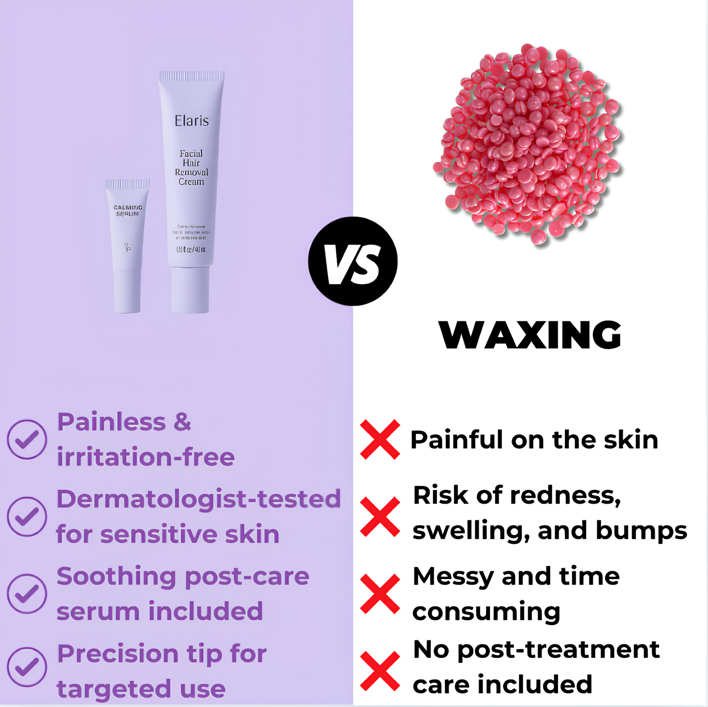 Elaris Facial Hair Removal Cream